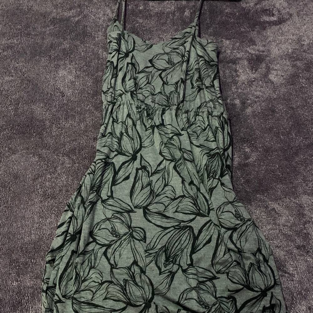 LOFT grey Floral  Dress